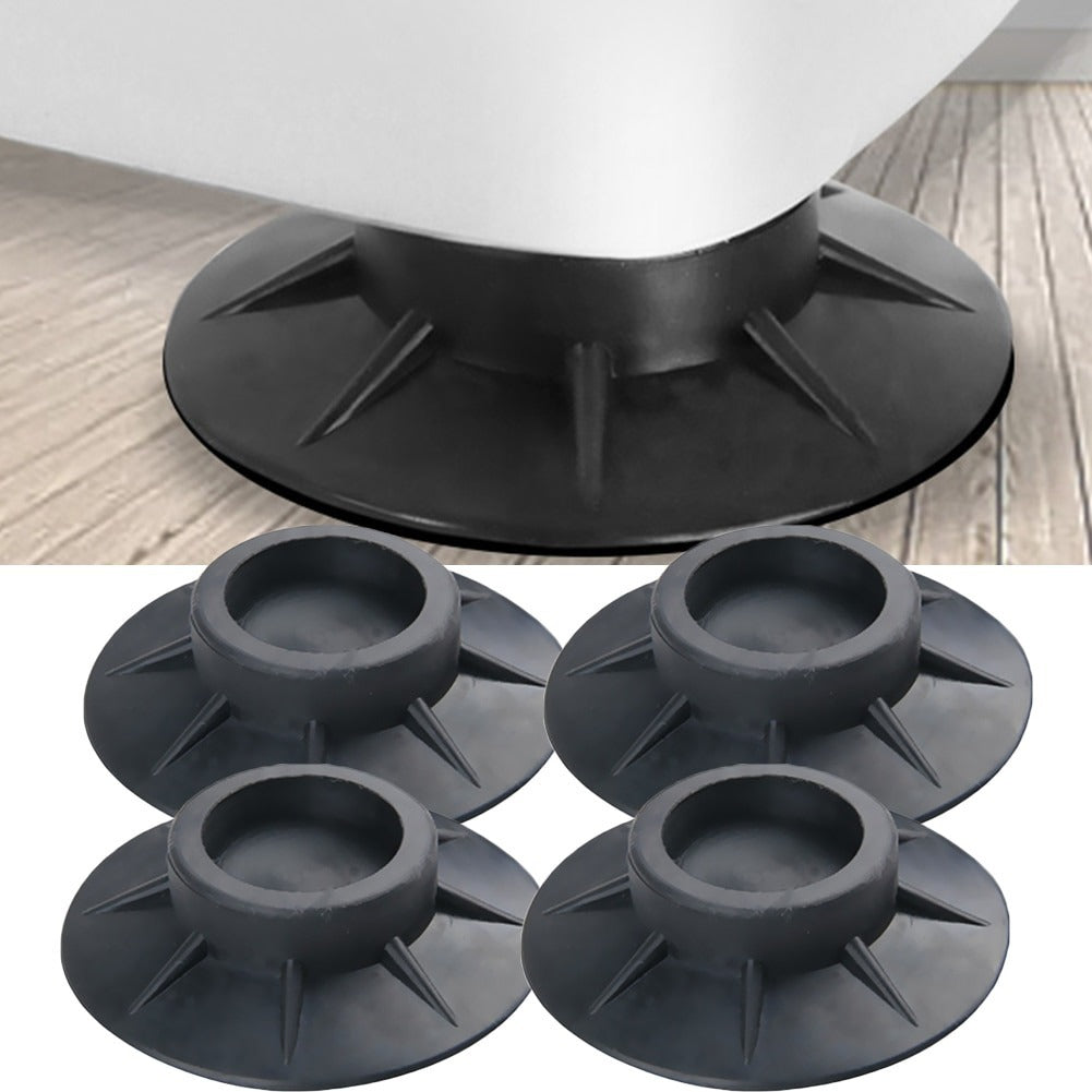 Side view of 4 Pc Furniture Vibration Pad showing thickness and flexibility Side view of 4 Pc Furniture Vibration Pad showing thickness and flexibility